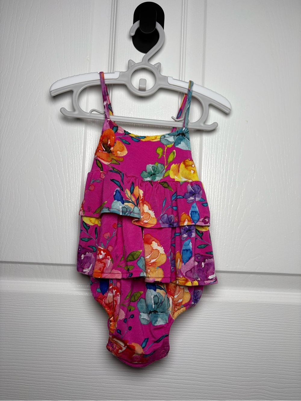 Posh Peanut Aminatu Bubble Romper Bamboo Floral Pink 3-6M EUC